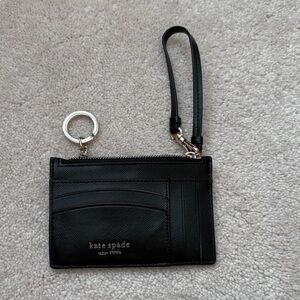 Kate Spade Black Wristlet with Gold Accents